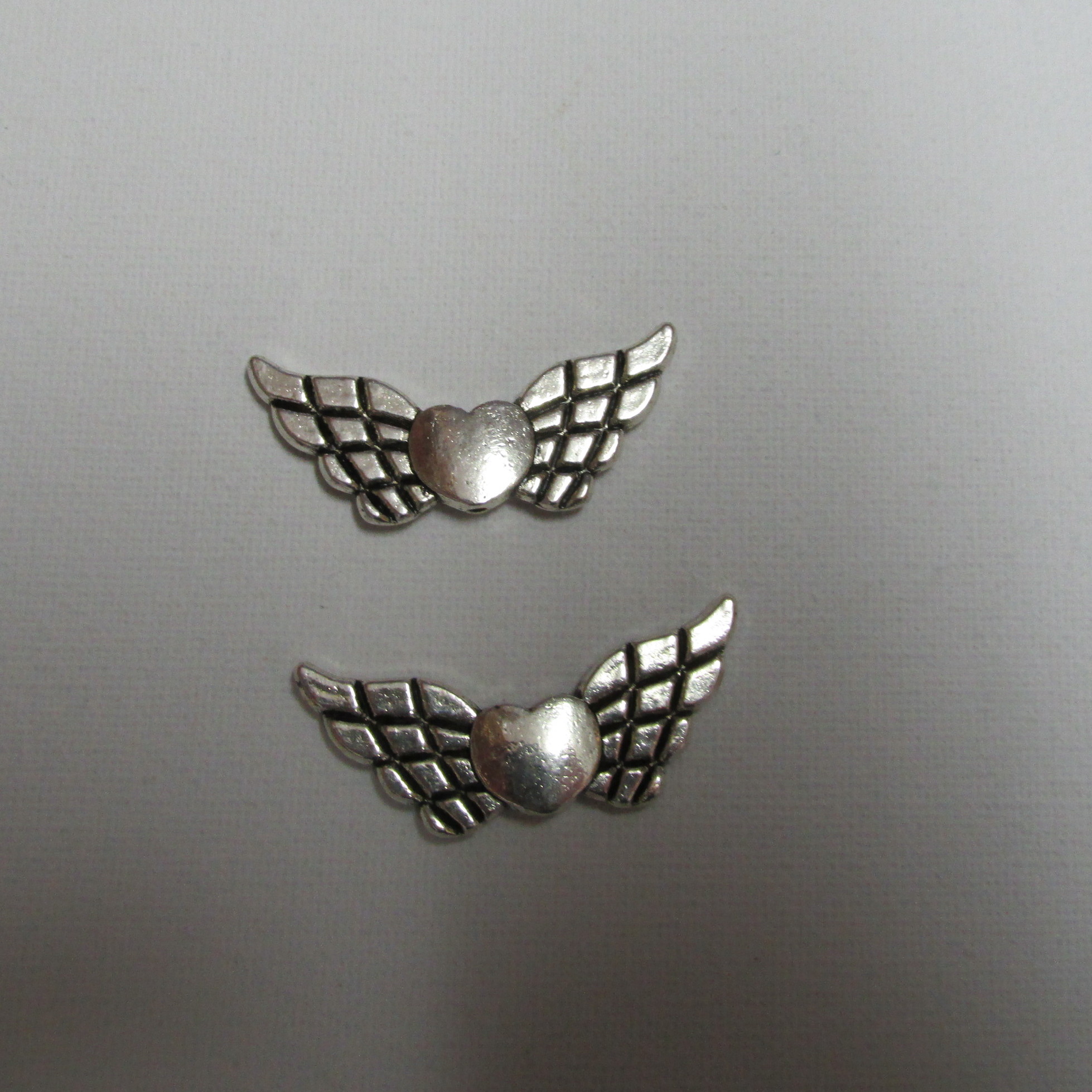 Metallflügel antikplatinfarben 42 x 17 mm