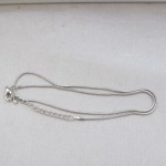 Schlangenkette 1,2 mm x 50 cm mit Verlängerungskettchen platinfarben