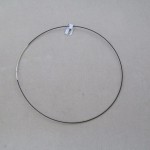 Halsreif schwarz 45 cm mit Röhrensteckverschluß silberfarben