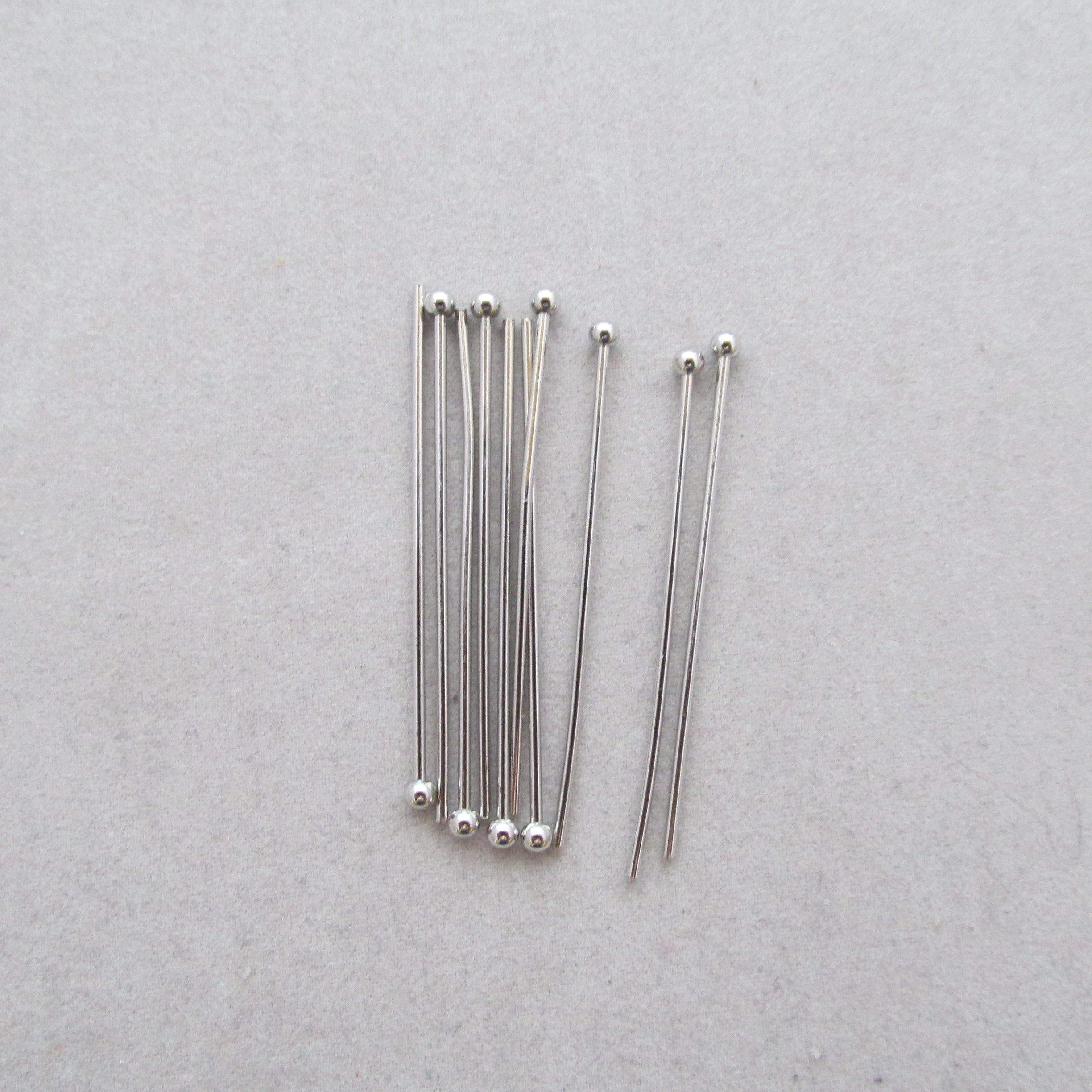 Kugelstift silberfarben 43 mm - 10 Stück