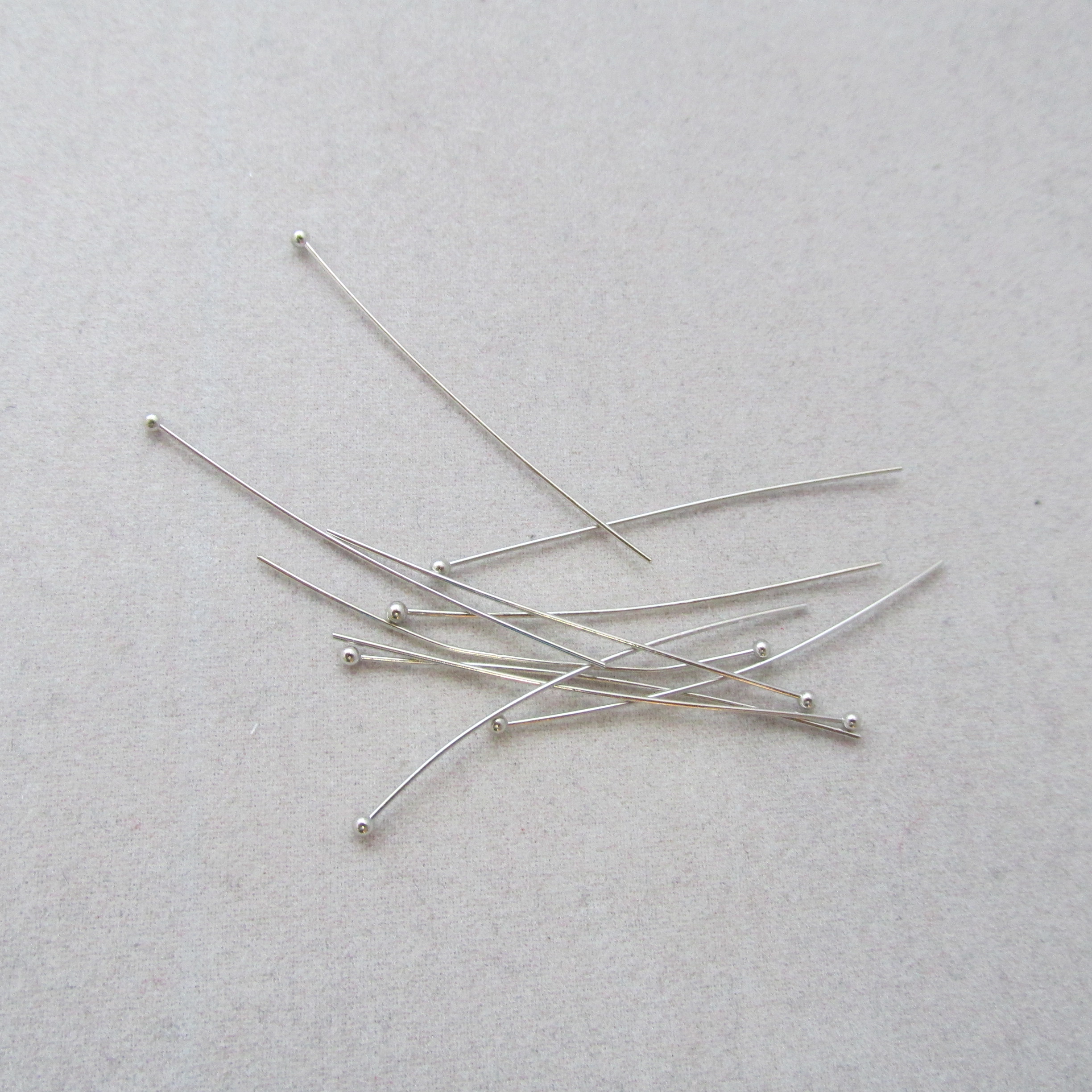 Kugelstift platinfarben 40 mm - 10 Stück