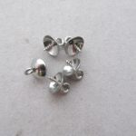 Anhängerkappe 10x 8 mm aus Edelstahl mit Öse  - Glue in - 10 Stück