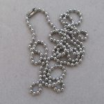 Kugelkette rund aus Edelstahl 3 mm x 80 cm mit Kettenverbinder