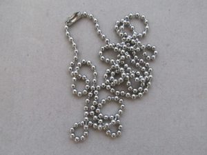 Kugelkette rund aus Edelstahl 3 mm x 80 cm mit Kettenverbinder