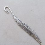 Lesezeichen Feder altsilberfarben ca. 12,3 cm