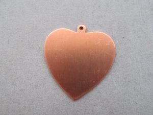 Kupfer Hänger Herz 38 x 39 mm mit Öse- Ausverkaufsartikel, Abgabe nur solange Vorrat reicht