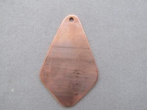 Kupfer Hänger Raute 48 x 30 mm- Ausverkaufsartikel, Abgabe nur solange Vorrat reicht