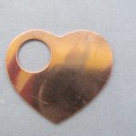 Kupfer Hänger Herz 51 x 40 mm- Ausverkaufsartikel, Abgabe nur solange Vorrat reicht