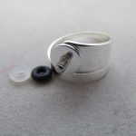 verstellbarer Wechselring versilbert glänzend mit Schraubgewinde M2,5 von Beadhoppers