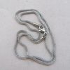 Edelstahlcollier  3 mm x 50 cm mit Endkappe und Karabiner
