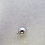 Magnetkugelverschluss aus Edelstahl mit Ösen silberfarben