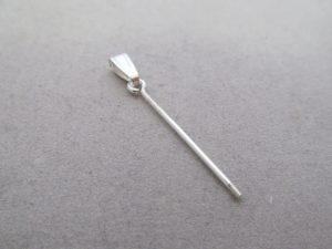 Wechselanhänger mit Gewinde und Collierschlaufe versilbert