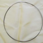 Collier 3-reihig schwarz 42 cm mit Röhrensteckverschluß silberfarben
