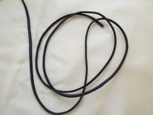 elastische Kordel schwarz 2 mm - Meterware