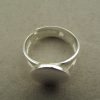 Ring mit Platte 12 mm versilbert verstellbar