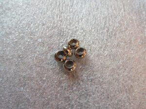 Perle 6 x 3 mm mit Gummieinsatz - 5 St.