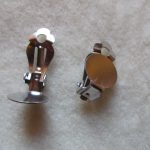 Ohrclip aus Edelstahl mit Klebeplatte 12 mm - 2 St.