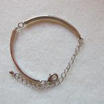 Armband-Rohling aus Messing silberfarben, 2-teilig