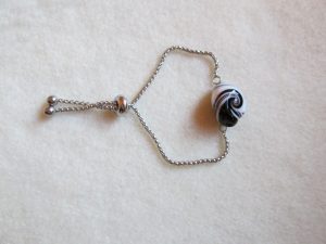 Armband-Rohling aus Edelstahl mit Schiebeverschluss