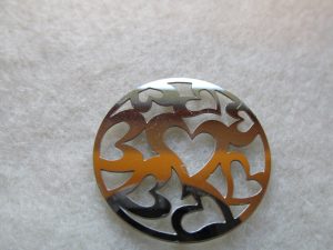 Edelstahlanhänger Herzchen rund 30 mm