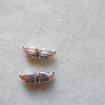 Metallflügel altplatinfarben 20 x 6 mm - 2 St.